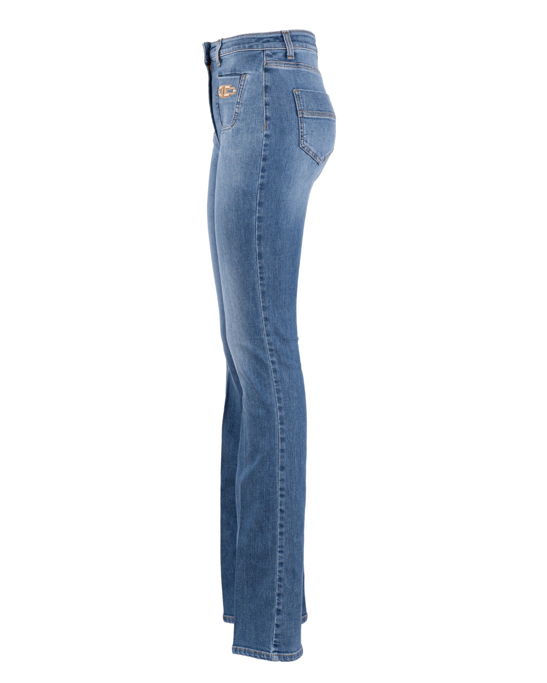 shop ELISABETTA FRANCHI Saldi Jeans: Elisabetta Franchi pantalone gamba a zampetta.
Denim stretch.
Vita regular.
Tasche a toppa.
Ricamo doppia C.
Composizione: 95%Cotone 03%Elastomulieste 02%Elastane.
Made in Italy.. PJ33S21E2-192 number 9812207